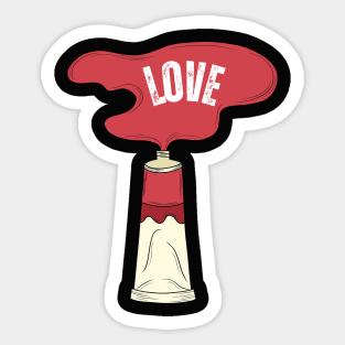 In February We Wear Red, February in Love Sticker